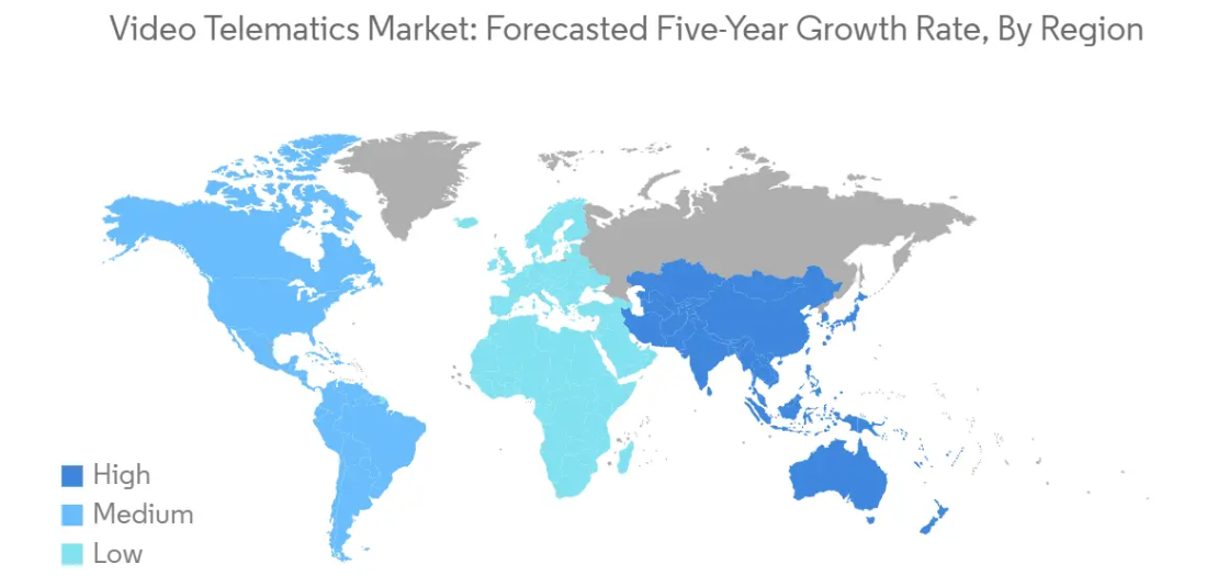 Market Analysis of Video Telematics Market: Forecasted Growth Rate by Region